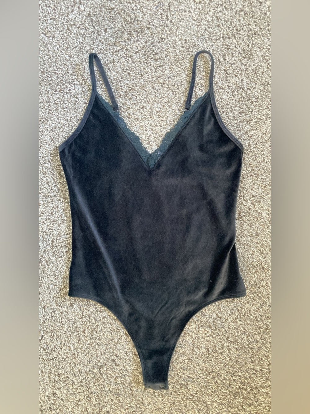 Colsie ribbed velour bodysuit
